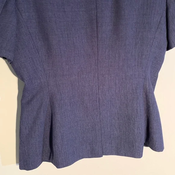 LARRY LEVINE PETITE BLUE TEXTURED SUIT - Picture 9 of 16